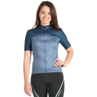 Maillot corto para mujer Velocissima azul de CASTELLI, comodidad y estilo en cada pedalada
