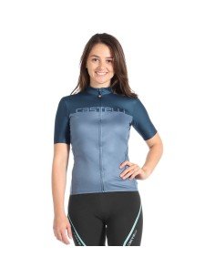 Maillot corto para mujer Velocissima azul de CASTELLI, comodidad y estilo en cada pedalada