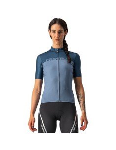Maillot corto para mujer Velocissima azul de CASTELLI, comodidad y estilo en cada pedalada 2