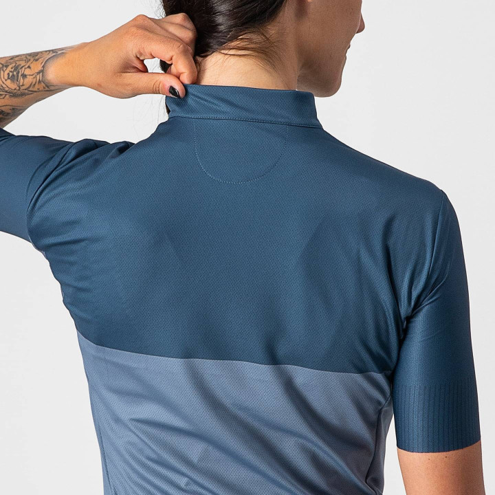 Maillot corto para mujer Velocissima azul de CASTELLI, comodidad y estilo en cada pedalada
