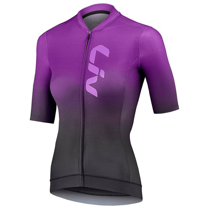 Maillot de ciclismo corto para mujer LIV Race Day en lila y negro, comodidad y estilo en cada pedaleo