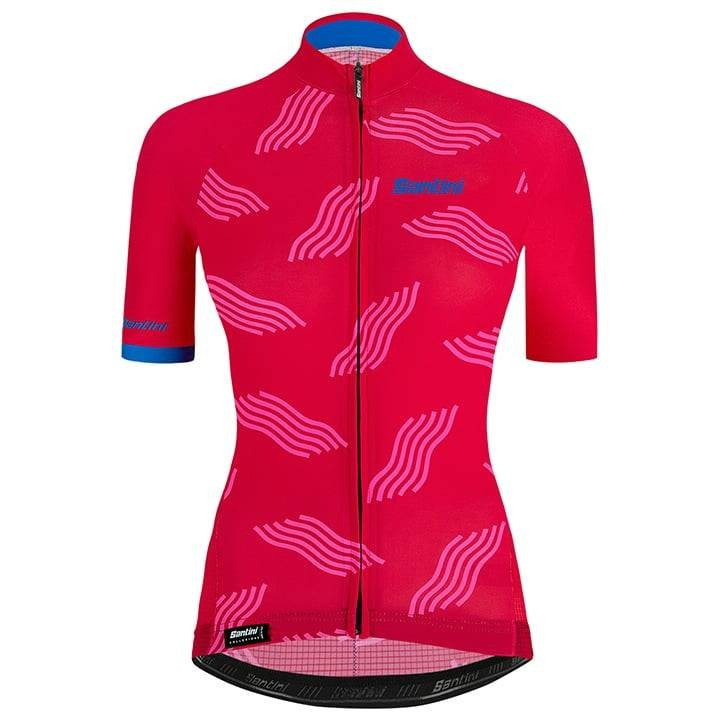 Maillot corto para mujer en fucsia Dune de SANTINI, estilo y comodidad para tus rutas en bici