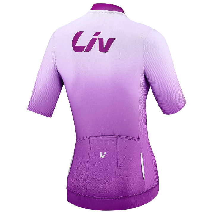 Maillot corto mujer LIV Race Day lila y blanco: estilo y confort en cada pedaleada