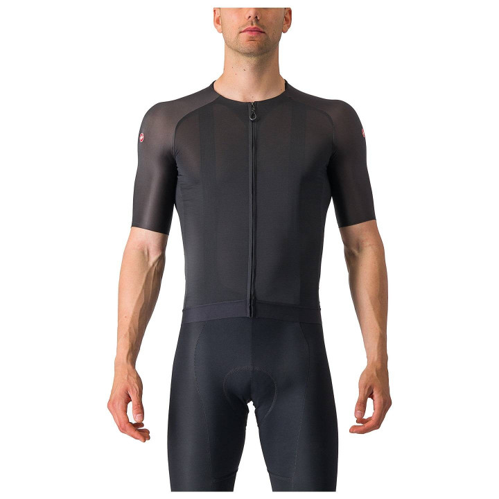 Maillot Aero Race 7.0 negro y gris de Castelli: comodidad y estilo para ciclistas