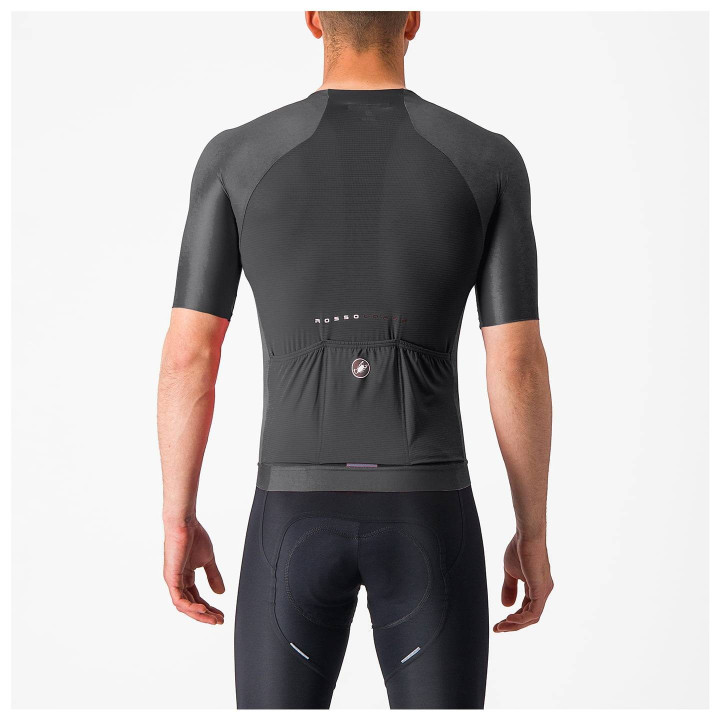 Maillot Aero Race 7.0 negro y gris de Castelli: comodidad y estilo para ciclistas