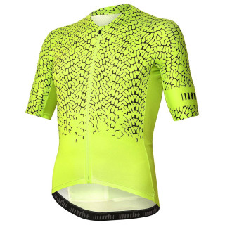 Maillot cortos Speed negro y amarillo neón de RH+ para ciclistas que buscan estilo y comodidad