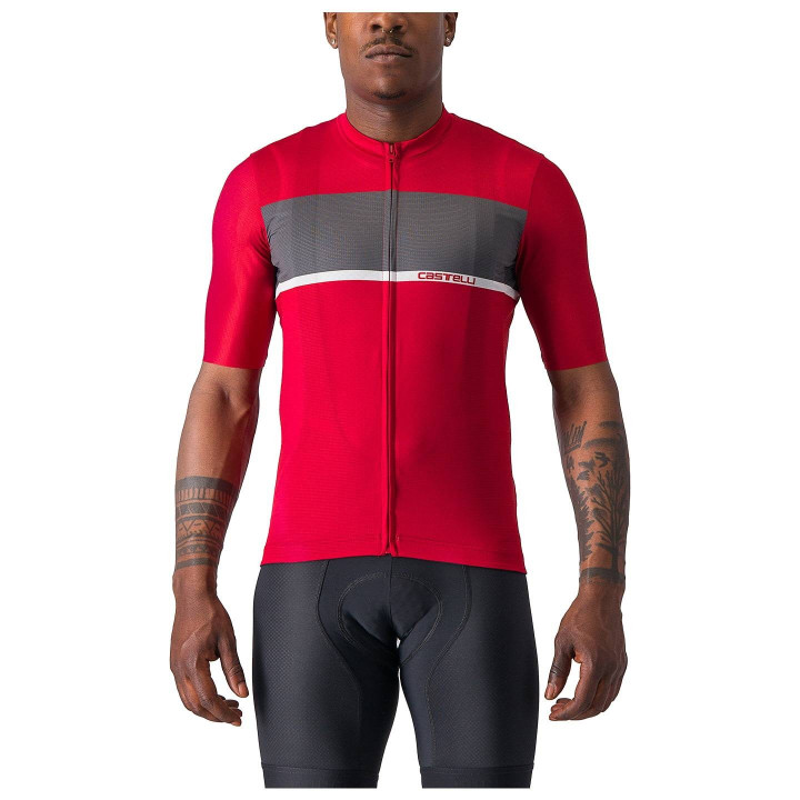 Maillot de ciclismo CASTELLI Tradizione en rojo y gris para tus mejores rutas