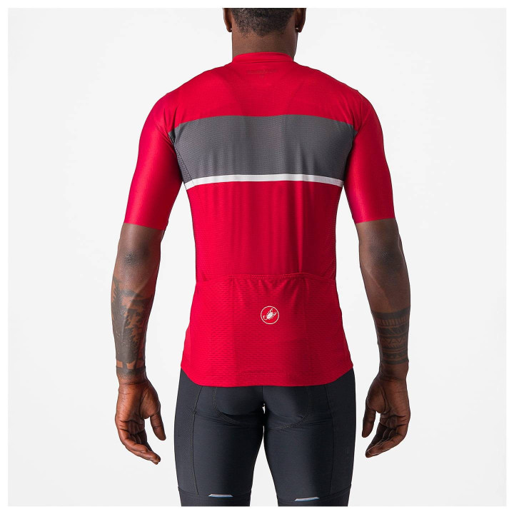 Maillot de ciclismo CASTELLI Tradizione en rojo y gris para tus mejores rutas