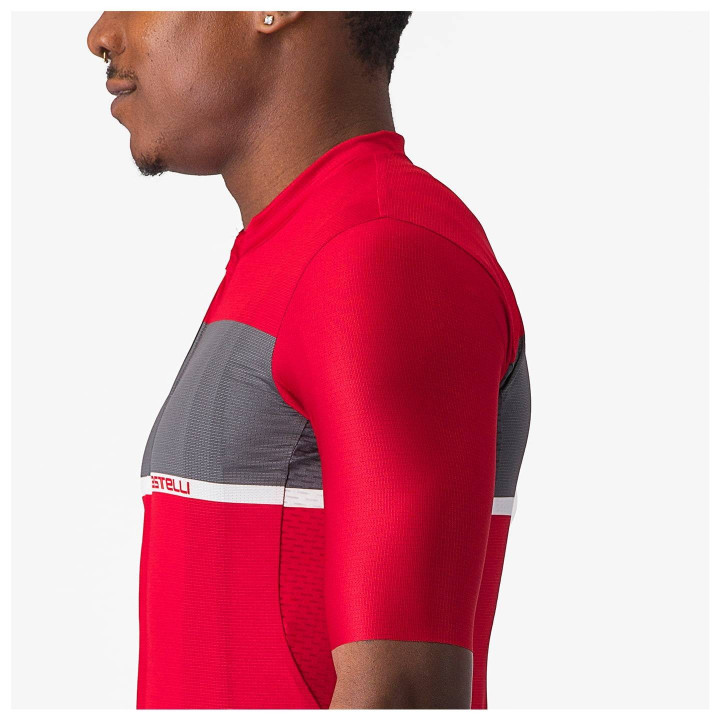 Maillot de ciclismo CASTELLI Tradizione en rojo y gris para tus mejores rutas