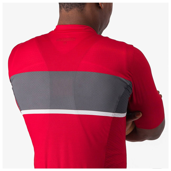 Maillot de ciclismo CASTELLI Tradizione en rojo y gris para tus mejores rutas