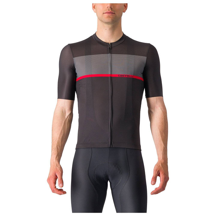 Maillot corto Castelli Tradizione en negro y gris: comodidad y estilo para tus rutas en bici