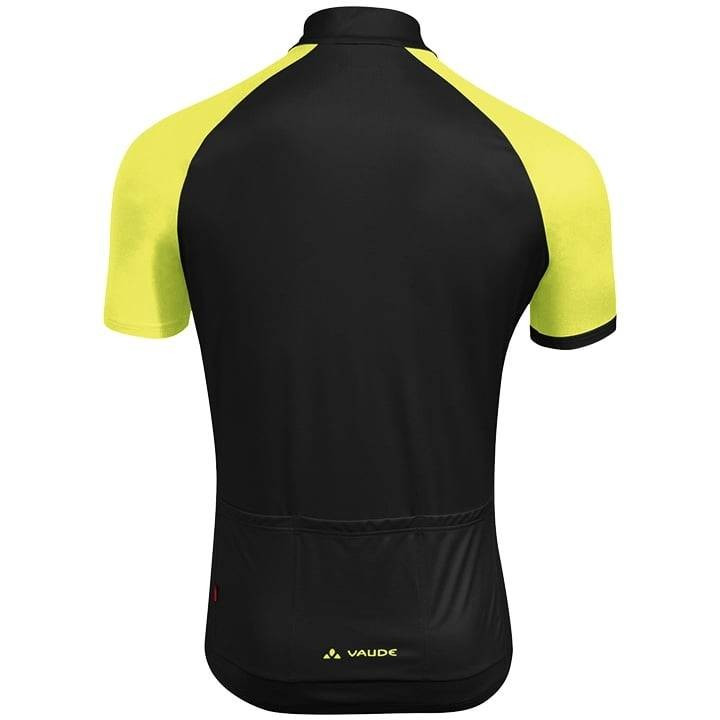 Maillot de ciclismo VAUDE Mitus negro y amarillo para máxima comodidad y estilo