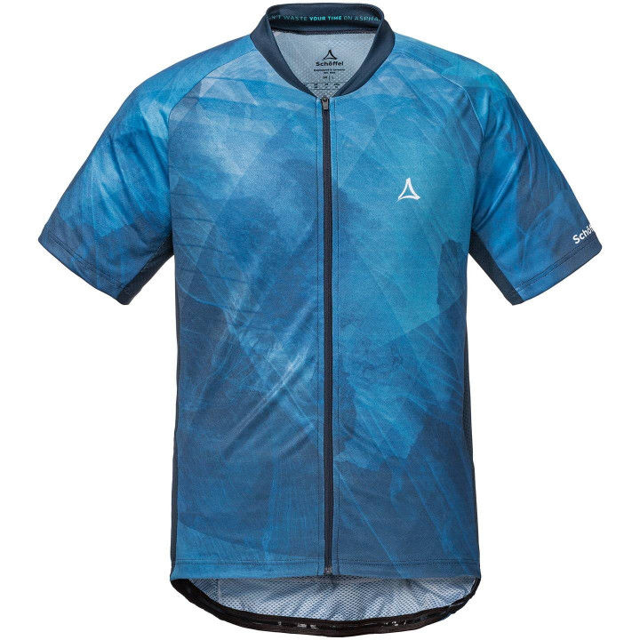 Maillot corto SCHÖFFEL Vertine azul para ciclistas que buscan estilo y comodidad