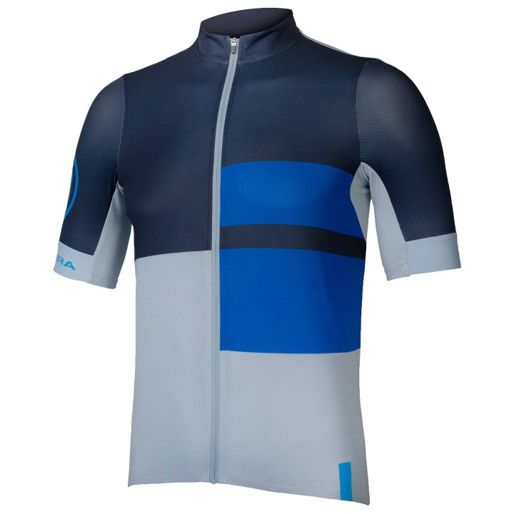 Maillot de ciclismo corto ENDURA FS260 Print azul para pedalear cómodo y fresco