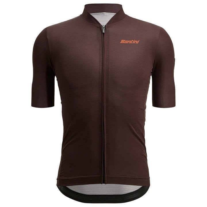 Maillot corto Glory Day marrón de SANTINI, comodidad y estilo para tus rutas en bici