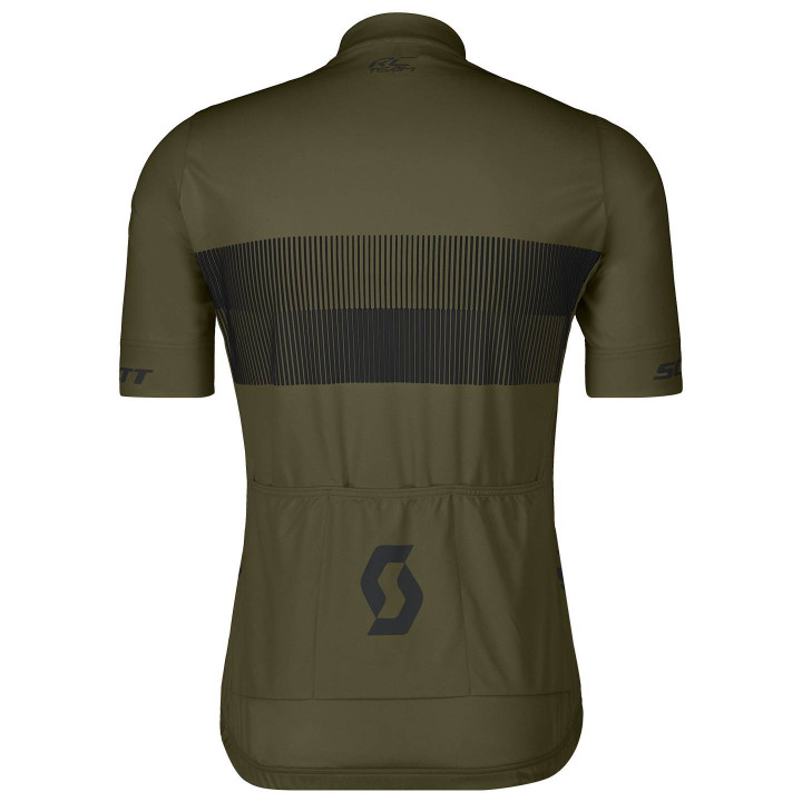 Maillot corto SCOTT RC Team 10 en oliva, comodidad y frescura para ciclistas
