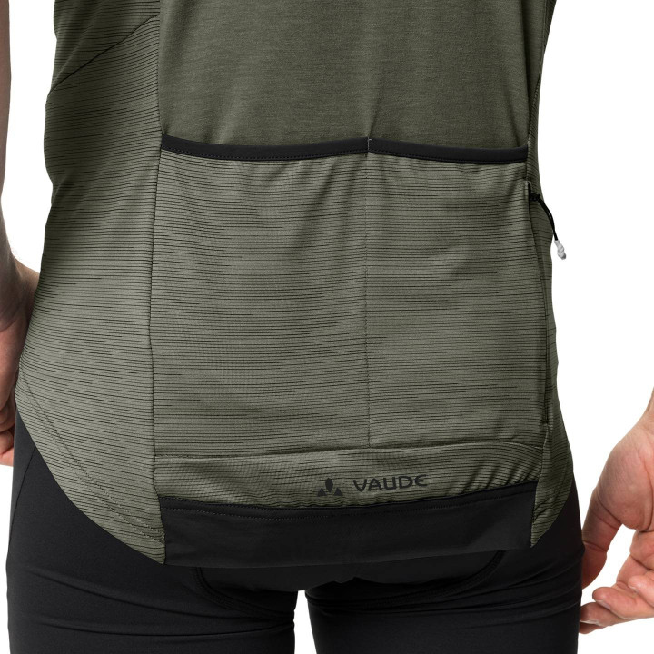 Maillot corto Kuro oliva de VAUDE, frescura y estilo para cada pedalada