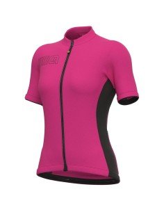 Maillot de ciclismo corto para mujer en fucsia Color Block, estilo y confort para tus rutas