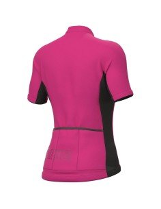 Maillot de ciclismo corto para mujer en fucsia Color Block, estilo y confort para tus rutas 2