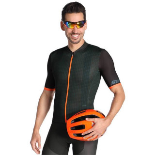 Maillot de ciclismo SANTINI Sleek 99 verde: estilo y confort para tus rutas