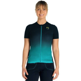 Maillot de Ciclismo Corto para Mujer KARPOS Verve Evo en Verde y Azul