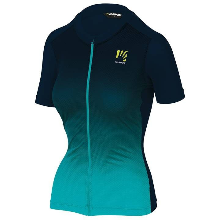 Maillot de Ciclismo Corto para Mujer KARPOS Verve Evo en Verde y Azul