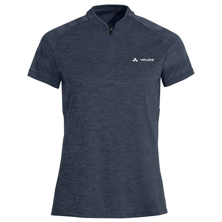 Maillot de ciclismo corto para mujer VAUDE Tamaro III en azul oscuro, ideal para tus rutas en bicicleta