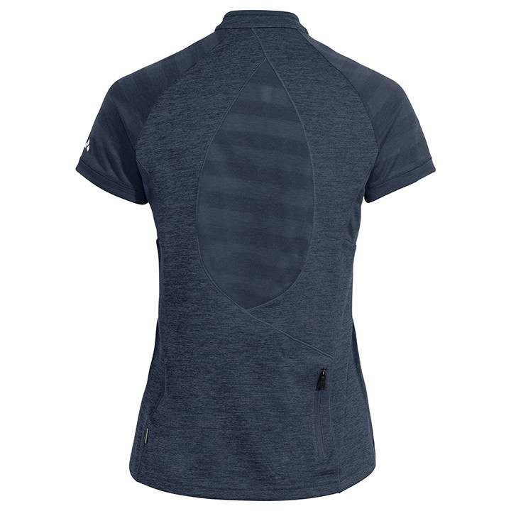 Maillot de ciclismo corto para mujer VAUDE Tamaro III en azul oscuro, ideal para tus rutas en bicicleta