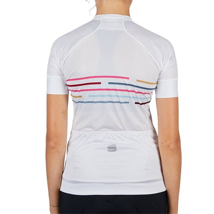 Maillot de ciclismo corto para mujer Vélodrome en blanco, comodidad y estilo en cada ruta