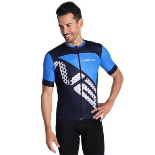 Maillot de ciclismo corto NALINI Volata 2.0 en azul, negro y blanco para un rendimiento excepcional