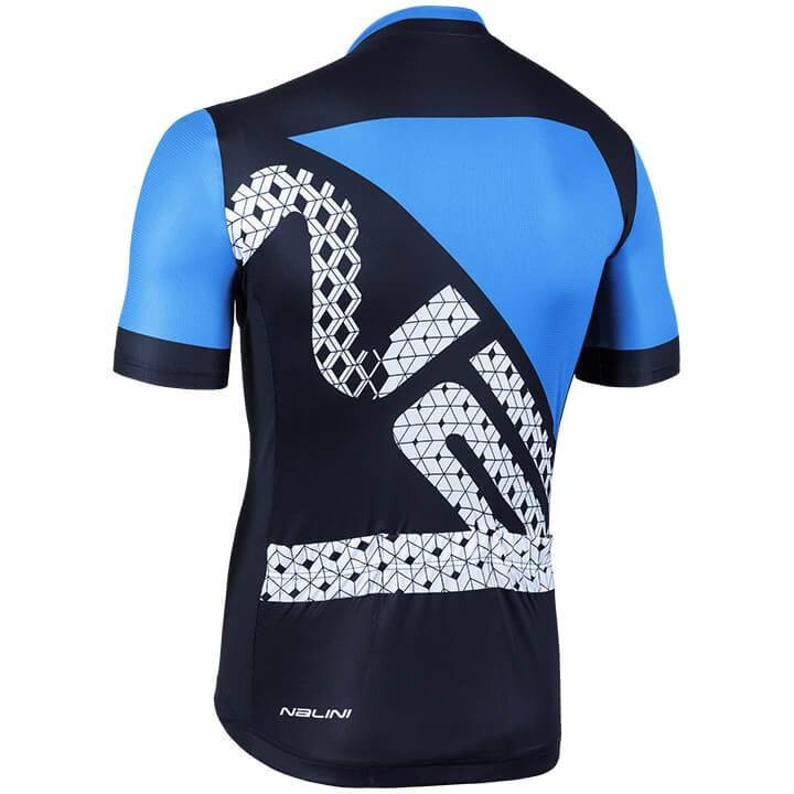Maillot de ciclismo corto NALINI Volata 2.0 en azul, negro y blanco para un rendimiento excepcional
