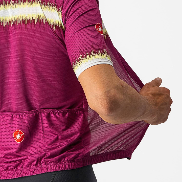 Maillot Grimpeur lila CASTELLI: comodidad y estilo para tus rutas en bici