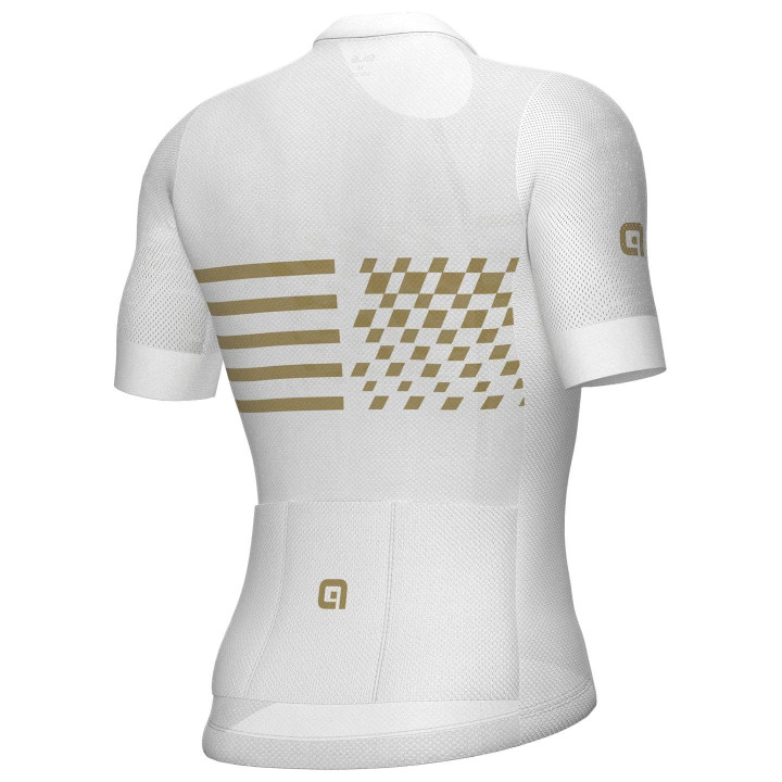 Maillot corto ALÉ Play en blanco: comodidad y estilo para tus rutas en bici