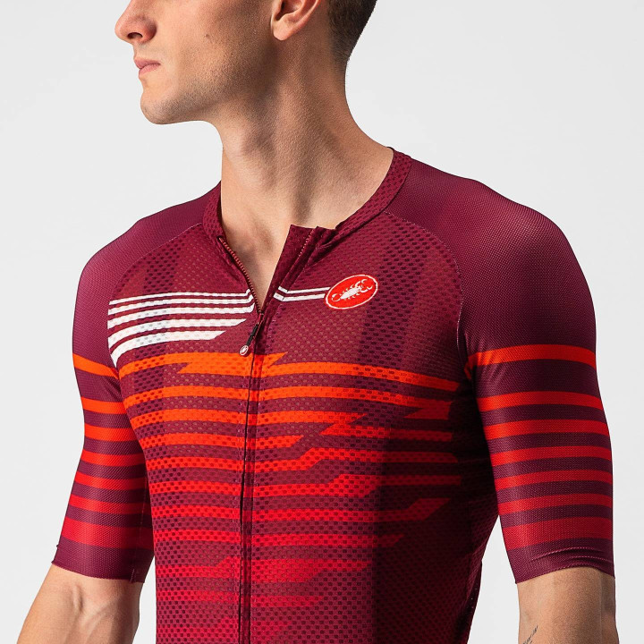 Maillot corto rojo Climber's 3.0 SL de CASTELLI para ciclistas aventureros