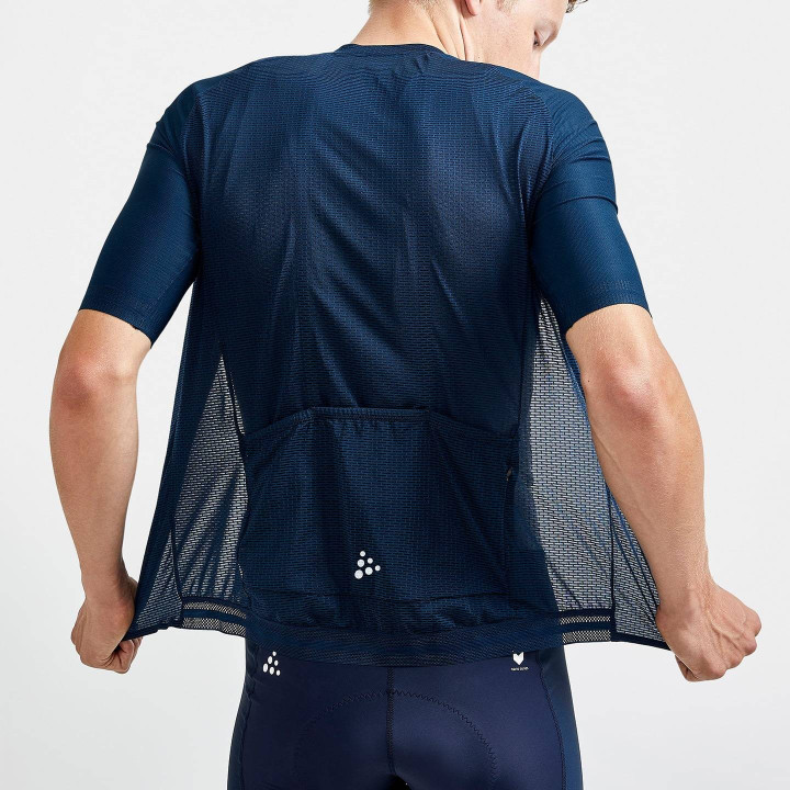 Maillot Pro Nano azul oscuro de CRAFT: comodidad y frescura para tus rutas en bici