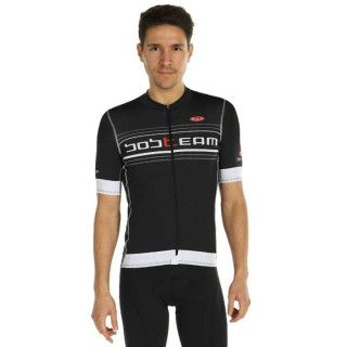 Maillot corto BOBTEAM Scatto en negro y blanco, ideal para ciclistas con estilo