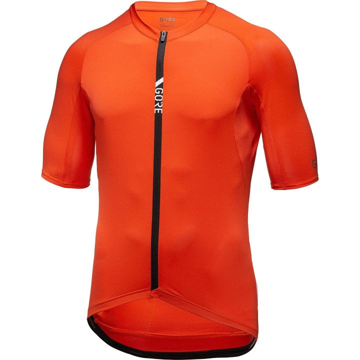 Maillot corto Torrent naranja de GORE WEAR, ideal para ciclistas que buscan comodidad y estilo