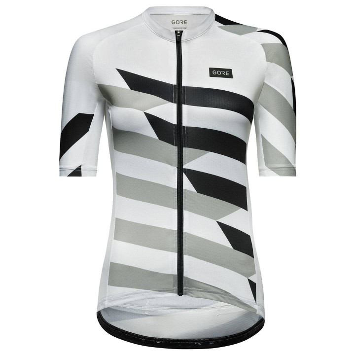 Maillot corto de ciclismo para mujer Spirit Signal Chaos en negro y blanco de GORE WEAR