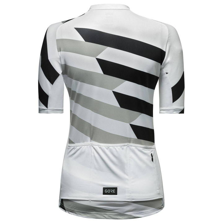 Maillot corto de ciclismo para mujer Spirit Signal Chaos en negro y blanco de GORE WEAR
