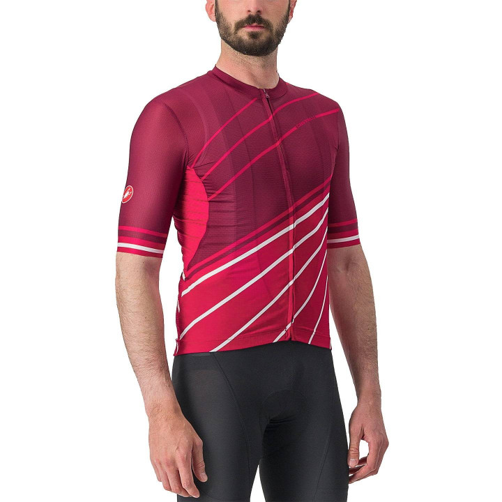 Maillot Speed Strada rojo de CASTELLI: estilo y comodidad para tus rutas en bici