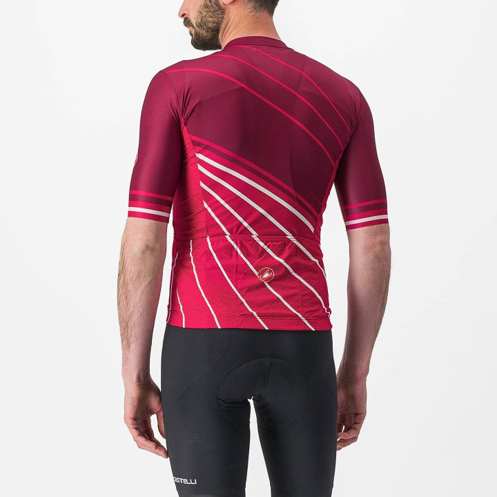 Maillot Speed Strada rojo de CASTELLI: estilo y comodidad para tus rutas en bici