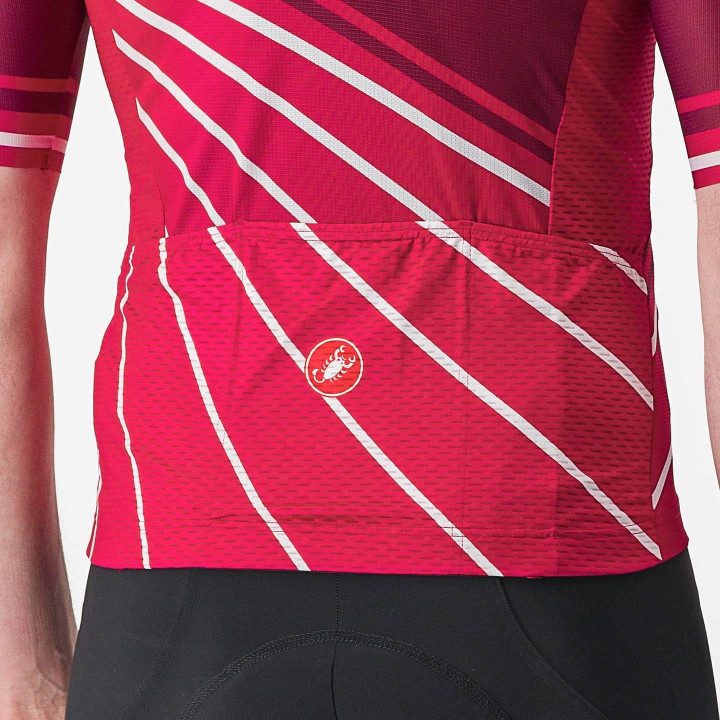 Maillot Speed Strada rojo de CASTELLI: estilo y comodidad para tus rutas en bici