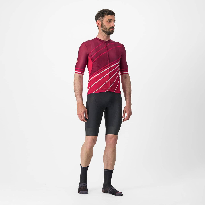 Maillot Speed Strada rojo de CASTELLI: estilo y comodidad para tus rutas en bici