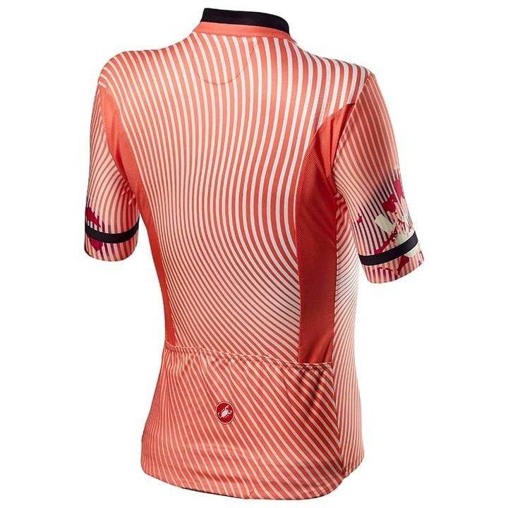 Maillot corto mujer primavera naranja-negro CASTELLI para pedalear con estilo y comodidad
