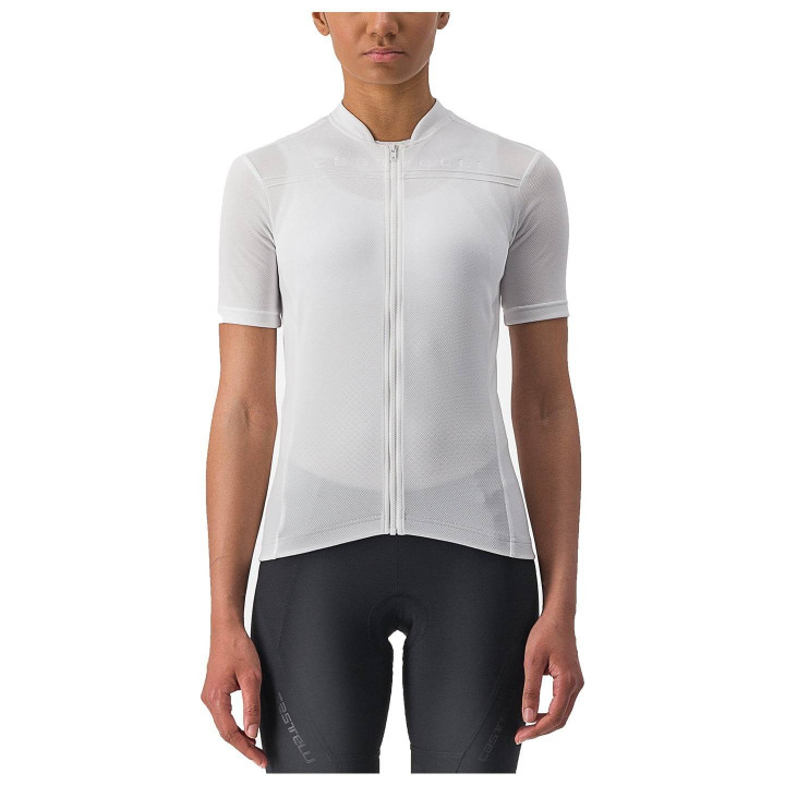 Maillot corto mujer Anima 4 blanco de Castelli, comodidad y estilo en cada pedaleada