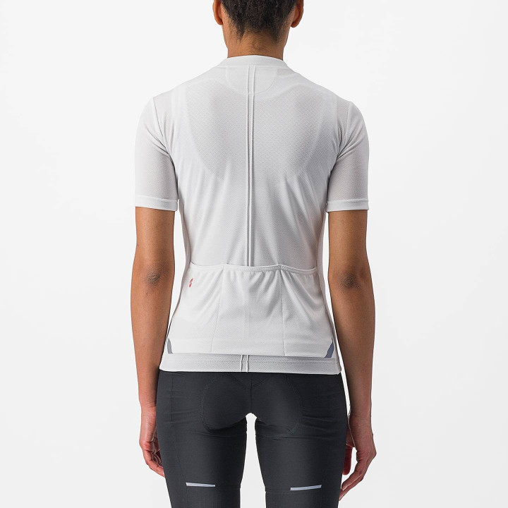 Maillot corto mujer Anima 4 blanco de Castelli, comodidad y estilo en cada pedaleada