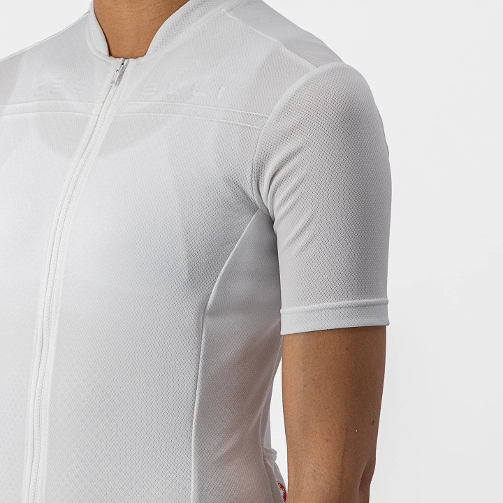 Maillot corto mujer Anima 4 blanco de Castelli, comodidad y estilo en cada pedaleada