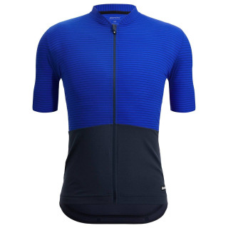 Maillot corto SANTINI Colore Riga azul y negro: estilo y comodidad para tus rutas en bicicleta