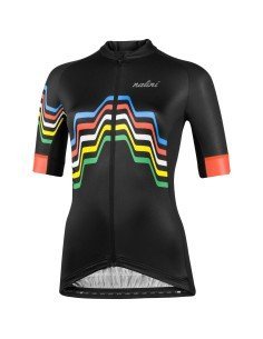 Maillot de ciclismo corto para mujer NALINI en negro, comodidad y estilo para tus rutas
