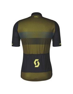 Maillot corto SCOTT RC Team 10 en verde y amarillo para ciclistas que buscan estilo y comodidad 2